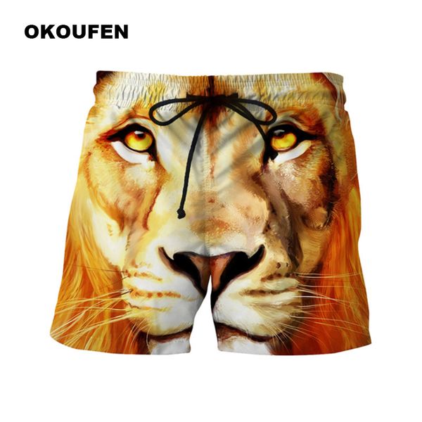 okoufen 2018 summer men' beach shorts quick dry printing board shorts men casual loose fashion lion print men's, White;black
okoufen 2018 summer men' beach shorts quick dry printing board shorts men casual loose fashion lion print men's, White;black
