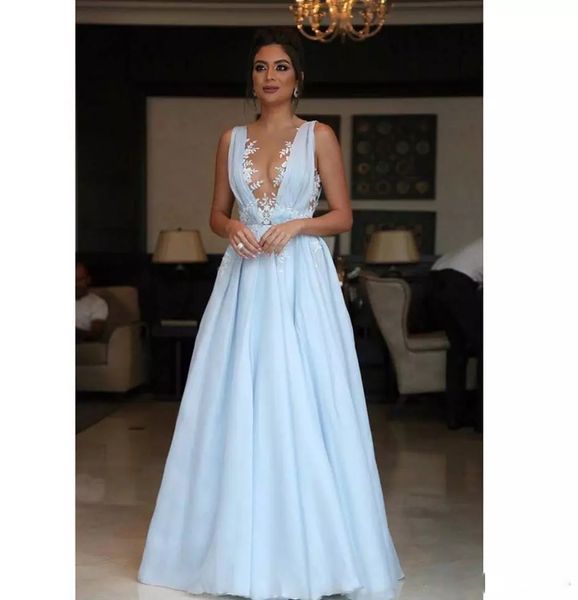 light sky blue lace evening dresses sheer neck a-line satin prom dresses elegant bridesmaid formal party gowns, Black;red
light sky blue lace evening dresses sheer neck a-line satin prom dresses elegant bridesmaid formal party gowns, Black;red