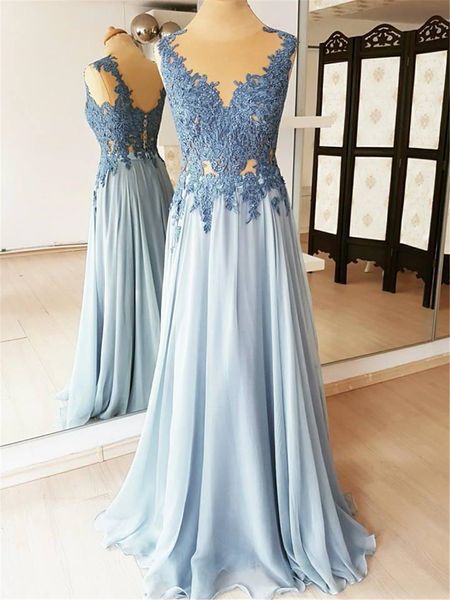 graceful a-line long bridesmaid dresses jewel neck backless appliques beads maid of honor gown floor length wedding gowns, White;pink
graceful a-line long bridesmaid dresses jewel neck backless appliques beads maid of honor gown floor length wedding gowns, White;pink