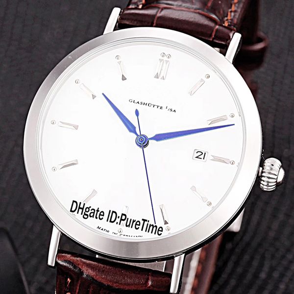 new 40mm saxony 215.026 steel case silver dial blue hands miyota 8215 atuomatic mens watch black leather germany sports watches al36a1, Slivery;brown
new 40mm saxony 215.026 steel case silver dial blue hands miyota 8215 atuomatic mens watch black leather germany sports watches al36a1, Slivery;brown
