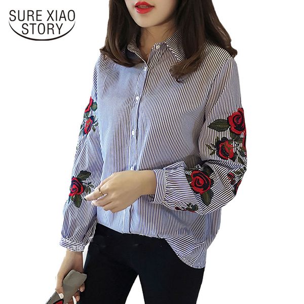 2018 blusa new regular cotton sring student korean style sweet flower shirt embroidered female elegant women blouse 923b 30, White
2018 blusa new regular cotton sring student korean style sweet flower shirt embroidered female elegant women blouse 923b 30, White