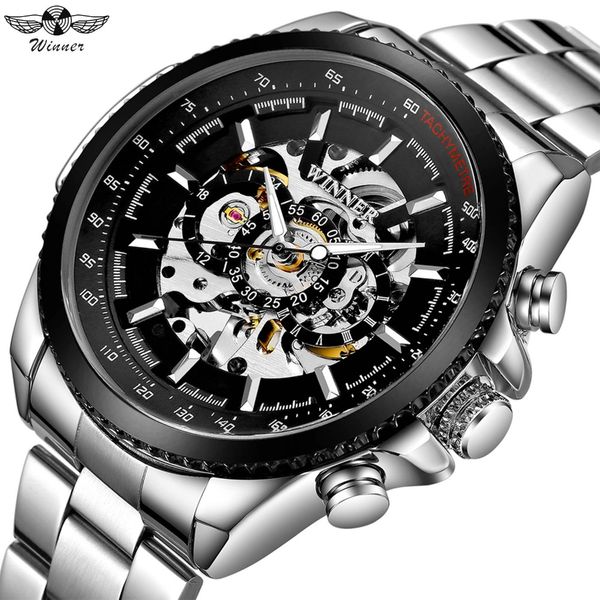 winner fashion sport men mechanical wrist watches stainless steel strap calendar clock 2018 auto watches men, Slivery;brown
winner fashion sport men mechanical wrist watches stainless steel strap calendar clock 2018 auto watches men, Slivery;brown