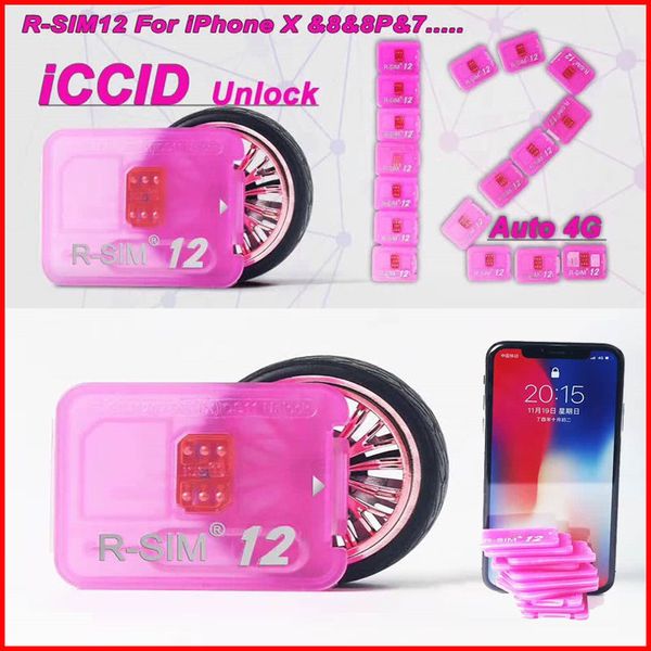 

R sim 12 rsim12 rsim sim12 ios 11 ios11 ios 10.x ICCID Разблокировка для iPhoneX, iphone 8,8PLUS 7,7plus 4G черный чип