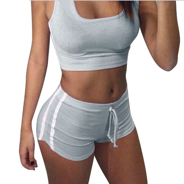 women 's set vest suit fashion streetwear 2pieces suit summer tracksuit for women pullover harajuku kawaii tank +short brand, Gray
women 's set vest suit fashion streetwear 2pieces suit summer tracksuit for women pullover harajuku kawaii tank +short brand, Gray
