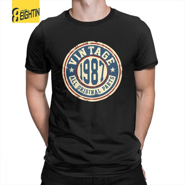 vintage 1987 all original parts men's tees o neck short sleeve t shirt comfortable pure cotton summer style male t-shirts, White;black
vintage 1987 all original parts men's tees o neck short sleeve t shirt comfortable pure cotton summer style male t-shirts, White;black