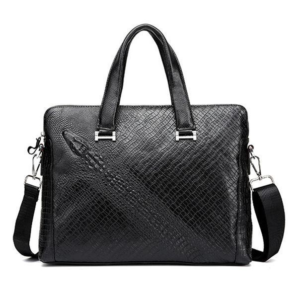nesitu black alligator pattern real genuine leather 14'' lapmen briefcase messenger bags male portfolio shoulder bag m1907
nesitu black alligator pattern real genuine leather 14'' lapmen briefcase messenger bags male portfolio shoulder bag m1907