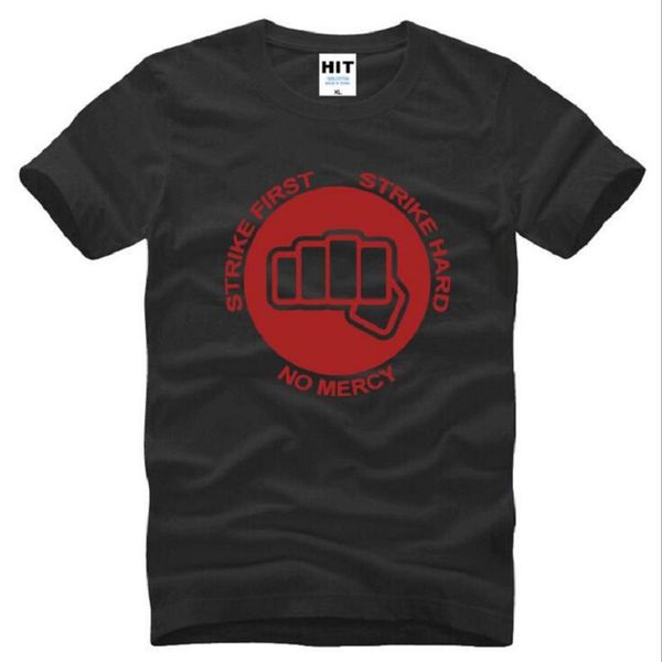 new design strike first strike hard printed t shirts men short sleeve o neck cotton men's t-shirt summer style creative tee, White;black
new design strike first strike hard printed t shirts men short sleeve o neck cotton men's t-shirt summer style creative tee, White;black