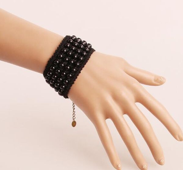 new handwork vintage string ladies black pearl bracelet simple and fashionable aesthetic bracelet fashion classic delicate and elegant, Golden;silver
new handwork vintage string ladies black pearl bracelet simple and fashionable aesthetic bracelet fashion classic delicate and elegant, Golden;silver