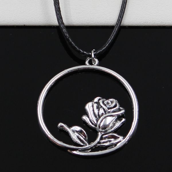 new fashion tibetan silver pendant rose flower necklace choker black leather cord factory price handmade jewelry, Golden;silver
new fashion tibetan silver pendant rose flower necklace choker black leather cord factory price handmade jewelry, Golden;silver