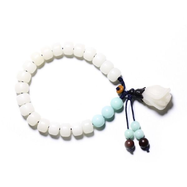 chinese hand carved orchid flower pendant white bodhi root bucket beads amazonite stone bracelet beautiful women bracelet, Black
chinese hand carved orchid flower pendant white bodhi root bucket beads amazonite stone bracelet beautiful women bracelet, Black