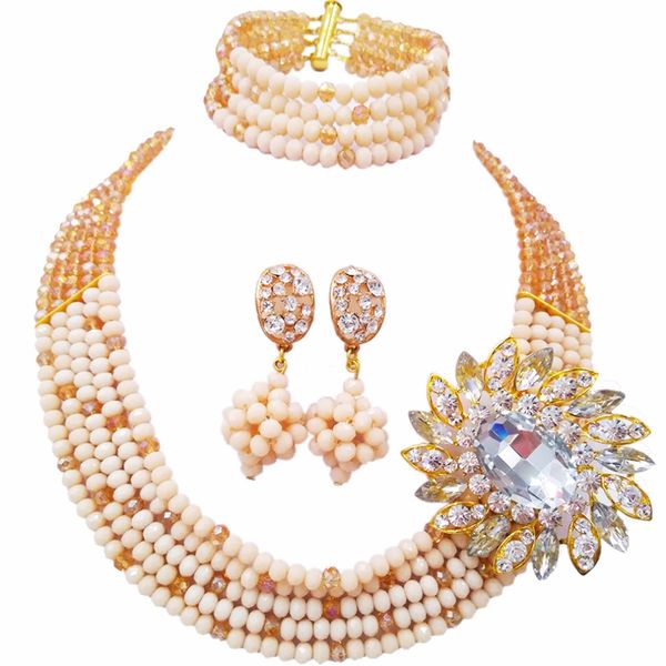 fashion 5 layers gold ab beige nigerian wedding african beads jewelry set crystal necklace earrings 5l-zj016, Slivery;golden
fashion 5 layers gold ab beige nigerian wedding african beads jewelry set crystal necklace earrings 5l-zj016, Slivery;golden