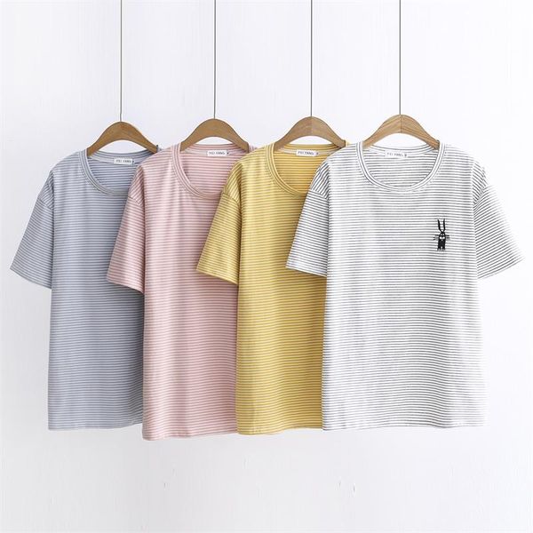 oversized plus size yellow blue striped women t-shirt cotton embroide ladies summer t shirt tee shirt femme, White
oversized plus size yellow blue striped women t-shirt cotton embroide ladies summer t shirt tee shirt femme, White