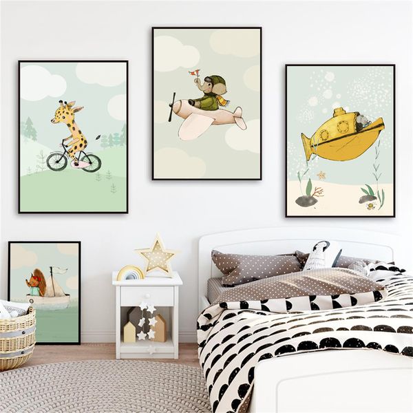 cute transportation cartoon animal canvas painting posters and prints art wall pictures baby children's room nursery home decor
cute transportation cartoon animal canvas painting posters and prints art wall pictures baby children's room nursery home decor