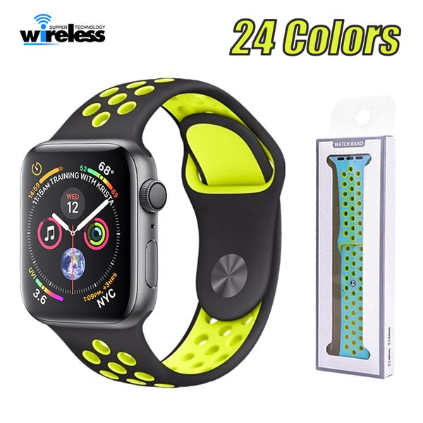 Silicone strap for Apple Watch Bands 42mm Bracelet 40mm 44mm for Apple Watch Strap Rubber iwatch band 4/3/2 38MM Sport Wristbands
Silicone strap for Apple Watch Bands 42mm Bracelet 40mm 44mm for Apple Watch Strap Rubber iwatch band 4/3/2 38MM Sport Wristbands