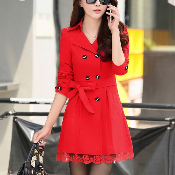 women trench coat 2018 fashion plus size lace double-breasted trench coats female casual windbreaker outwear casaco femin nuw18, Tan;black
women trench coat 2018 fashion plus size lace double-breasted trench coats female casual windbreaker outwear casaco femin nuw18, Tan;black