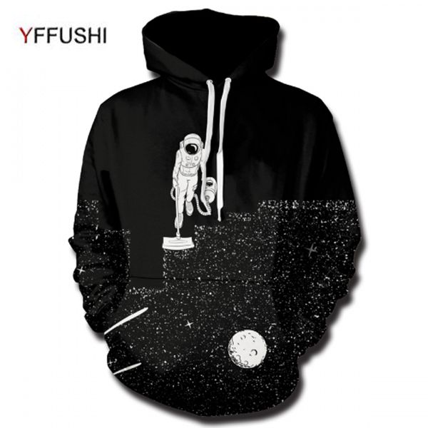 yffushi 2018 male hoodies fashion astronaut walking on space 3d printing hooded pullovers hip hop style loose men plus size, Black
yffushi 2018 male hoodies fashion astronaut walking on space 3d printing hooded pullovers hip hop style loose men plus size, Black