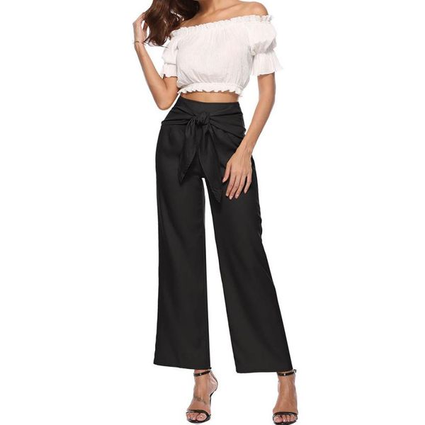 klv newly 2018 summer women waist knotted zipper high waist wide leg trousers dropshipping f28, Black;white
klv newly 2018 summer women waist knotted zipper high waist wide leg trousers dropshipping f28, Black;white