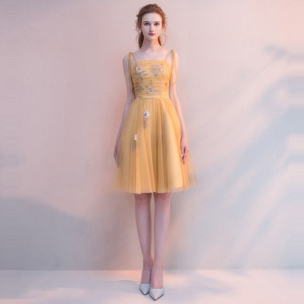 fashion yellow sleeveless embroidery party flower tulle spaghetti strap elegant short cocktail gowns cocktail dresses, Blue;red
fashion yellow sleeveless embroidery party flower tulle spaghetti strap elegant short cocktail gowns cocktail dresses, Blue;red