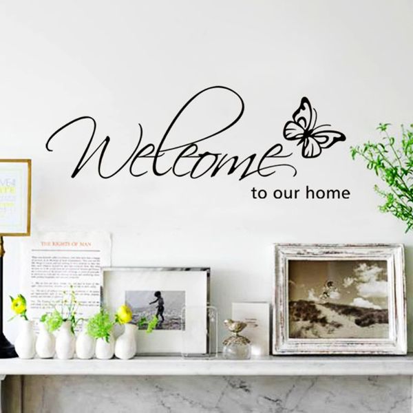 new fashion butterfly welcome to our home vinyl wall art living room quotes wall decals home decoration stickers
new fashion butterfly welcome to our home vinyl wall art living room quotes wall decals home decoration stickers