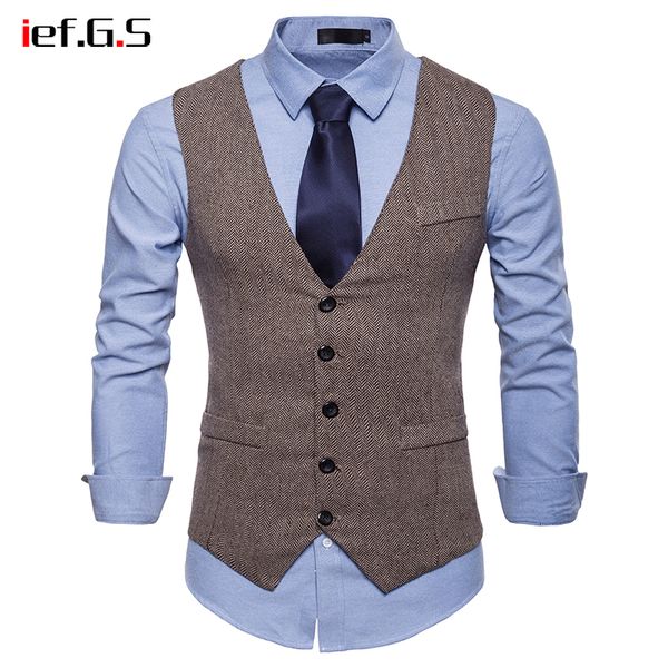 ief.g.s 2018 brand suit vest men jacket sleeveless beige gray vintage tweed vest fashion spring autumn plus size waistcoat, Black;white
ief.g.s 2018 brand suit vest men jacket sleeveless beige gray vintage tweed vest fashion spring autumn plus size waistcoat, Black;white