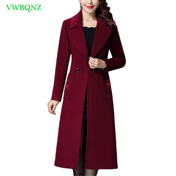 plus size winter woolen coat women stylish jacket coats middle-aged woman long embroidery woolen overcoat 4xl a1004, Black
plus size winter woolen coat women stylish jacket coats middle-aged woman long embroidery woolen overcoat 4xl a1004, Black