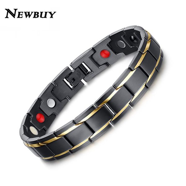 newbuy brand black men's health bracelets&bangles magnetic h power stainless steel charm bracelet jewelry for man wholesale, Golden;silver
newbuy brand black men's health bracelets&bangles magnetic h power stainless steel charm bracelet jewelry for man wholesale, Golden;silver