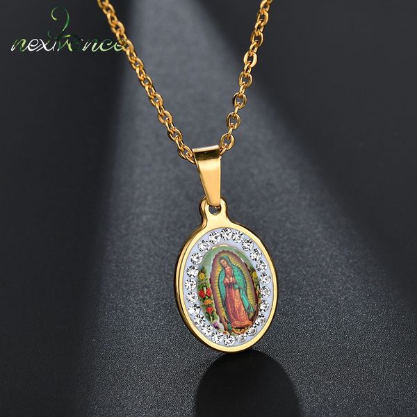 nextvance stainless steel virgin mary pendant necklaces cubic zircon madonna women necklace catholic christian gift, Silver
nextvance stainless steel virgin mary pendant necklaces cubic zircon madonna women necklace catholic christian gift, Silver