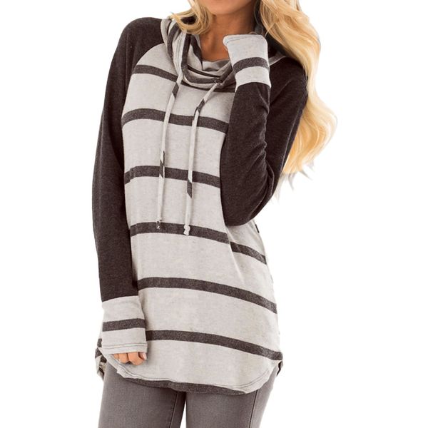 feitong fashion long shirt for womens autumn sweatshirt striped long sleeve cowl neck shirt female sudadera mujer, Black
feitong fashion long shirt for womens autumn sweatshirt striped long sleeve cowl neck shirt female sudadera mujer, Black