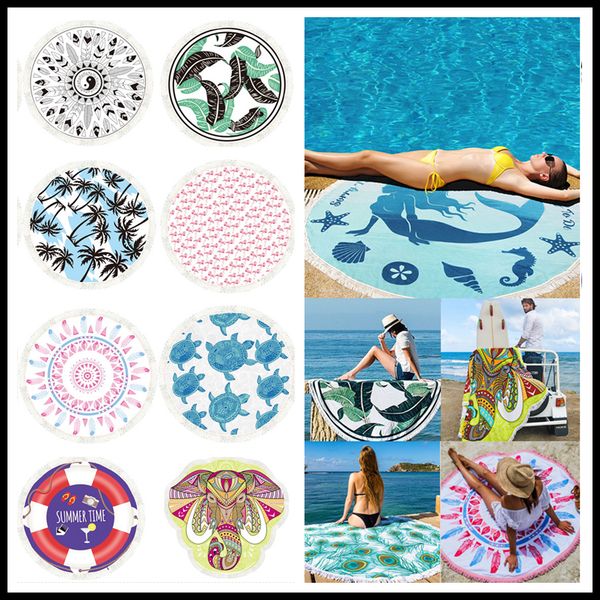 2018 New 150*150CM Polyster Round Beach Blankets With Tassels 22 Tropical Styles Printing Beach Towel for Home Decor
2018 New 150*150CM Polyster Round Beach Blankets With Tassels 22 Tropical Styles Printing Beach Towel for Home Decor