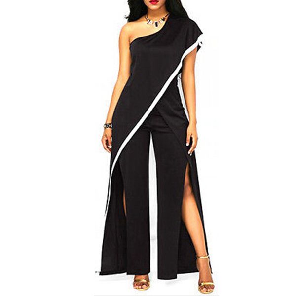 women girls summer new fashion casual solid one shoulder sleeveless backless high cut party jumpsuit plus size hot, Black;white
women girls summer new fashion casual solid one shoulder sleeveless backless high cut party jumpsuit plus size hot, Black;white