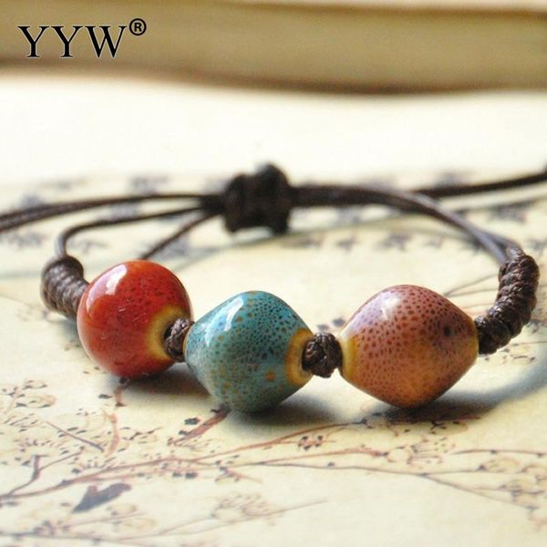 colorful porcelain bracelet adjustable with waxed nylon cord ethnic style fashion jewelry for party gift, Golden;silver
colorful porcelain bracelet adjustable with waxed nylon cord ethnic style fashion jewelry for party gift, Golden;silver