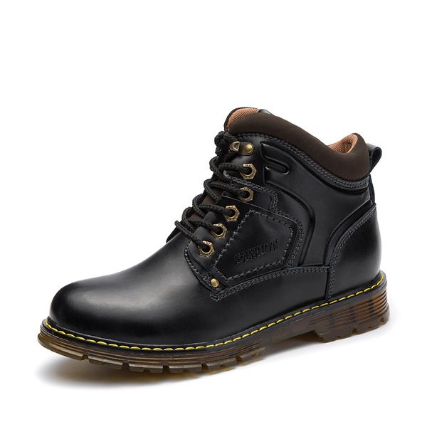 men's leather casual boots autumn\winter vintage style men waterproof outdoor work tooling casual ankle men boots shoes, Black
men's leather casual boots autumn\winter vintage style men waterproof outdoor work tooling casual ankle men boots shoes, Black