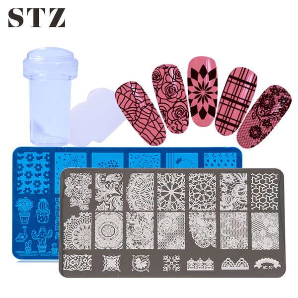 stz 2pcs stamping template nail art plates jelly stamper scraper set stencil flower lace manicure nail stamp mold tools kit #803, White
stz 2pcs stamping template nail art plates jelly stamper scraper set stencil flower lace manicure nail stamp mold tools kit #803, White