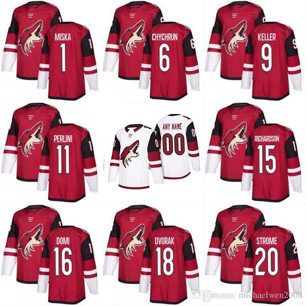 2017-2018 Season 1 Hunter Miska 2 Luke Schenn 4 Zbynek Michalek 5 Adam Clendening 6 Jakob Chychrun Arizona Coyotes Custom Hockey Jerseys
2017-2018 Season 1 Hunter Miska 2 Luke Schenn 4 Zbynek Michalek 5 Adam Clendening 6 Jakob Chychrun Arizona Coyotes Custom Hockey Jerseys