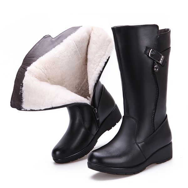 2018 new winter warm thick wool snow boots women boots non-slip soft comfortable women shoes genuine leather knight, Black
2018 new winter warm thick wool snow boots women boots non-slip soft comfortable women shoes genuine leather knight, Black