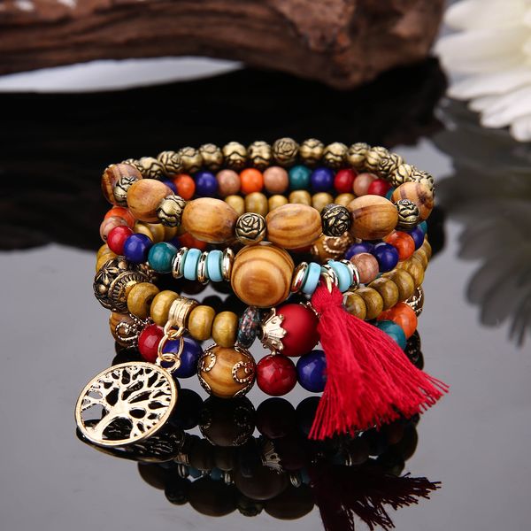bohemian tree of life multilayer wooden beads tassel bracelets stretch mala bangles bracelet elastic hand string jewelry gift g107s f, Golden;silver
bohemian tree of life multilayer wooden beads tassel bracelets stretch mala bangles bracelet elastic hand string jewelry gift g107s f, Golden;silver