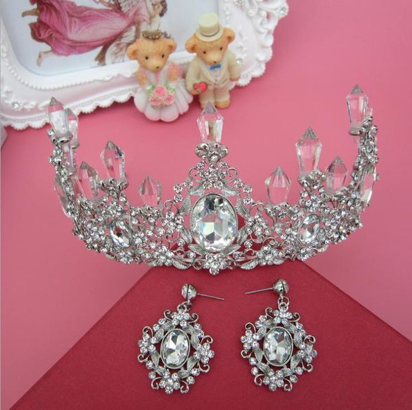 bridal jewelry crystal crown headdress baroque selling a generation of wedding dress accessories, Silver
bridal jewelry crystal crown headdress baroque selling a generation of wedding dress accessories, Silver