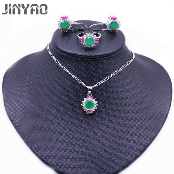 jinyao fashion white gold color zircon candy pendant necklace earrings ring sets for women bridal wedding party jewelry, Silver
jinyao fashion white gold color zircon candy pendant necklace earrings ring sets for women bridal wedding party jewelry, Silver