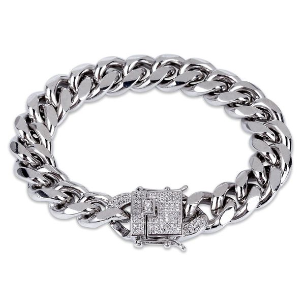 hip hop 18k gold plated cuban chain bracelet with diamond clasp 12 mm wide for men women 8 inch, Black
hip hop 18k gold plated cuban chain bracelet with diamond clasp 12 mm wide for men women 8 inch, Black