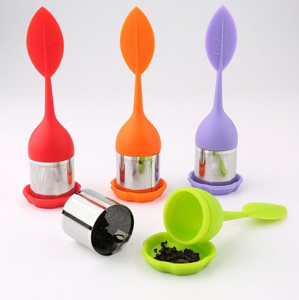 new silicone leaf tea ball tea bag filter stainless steel tea infuser strainers 50pcs/lot 
new silicone leaf tea ball tea bag filter stainless steel tea infuser strainers 50pcs/lot
