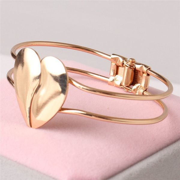 link chain gold wristband charms a bracelet women's heart cuff bracelets bangles for women gifts fashion jewelry, Black
link chain gold wristband charms a bracelet women's heart cuff bracelets bangles for women gifts fashion jewelry, Black