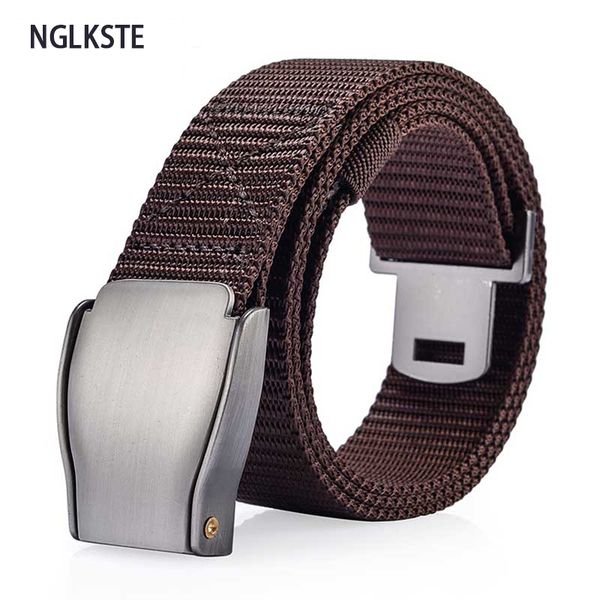 men's belt automatic buckle, canvas belt, youth casual student, outdoor pants belt tide, personality fashion tactical, Black;brown
men's belt automatic buckle, canvas belt, youth casual student, outdoor pants belt tide, personality fashion tactical, Black;brown