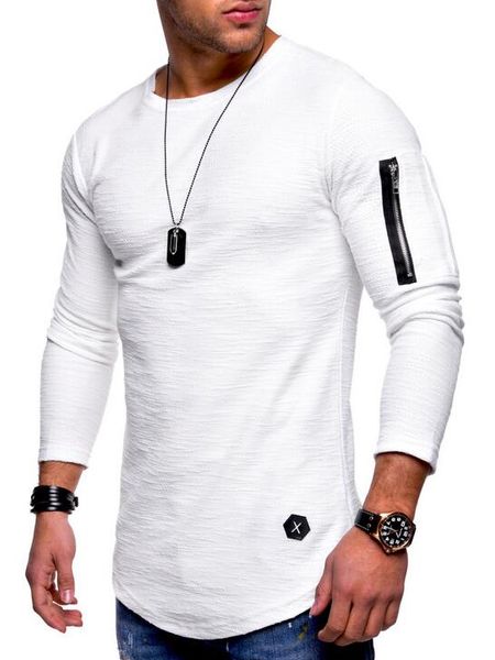men tshirts men r tshirt crew neck sport solid long sleeve zipper fashion street wear summer spring cotton blend size m-3xl, White;black
men tshirts men r tshirt crew neck sport solid long sleeve zipper fashion street wear summer spring cotton blend size m-3xl, White;black