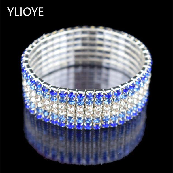 fashion 6 row wide stretch crystal bracelets & bangles blue bracelets for women jewelry girl child, Black
fashion 6 row wide stretch crystal bracelets & bangles blue bracelets for women jewelry girl child, Black