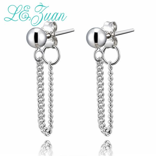 l&zuan new 925 sterling silver earrings for women chain stud earrings female small studs party jewelry christmas gift, Golden;silver
l&zuan new 925 sterling silver earrings for women chain stud earrings female small studs party jewelry christmas gift, Golden;silver