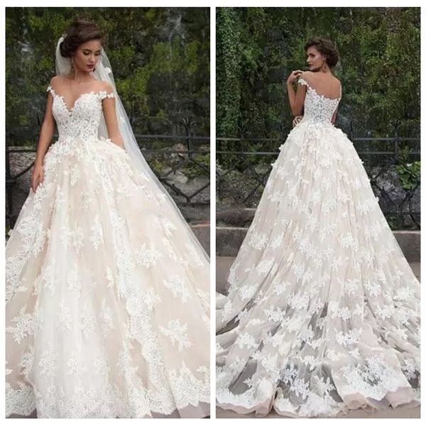 sheer cap short sleeves a-line wedding dresses 2019 3d flowers adorned bridal gowns customized long princess vestidos de mariee garden, White
sheer cap short sleeves a-line wedding dresses 2019 3d flowers adorned bridal gowns customized long princess vestidos de mariee garden, White