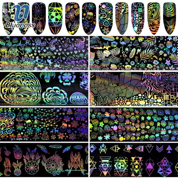 blueness 8rolls flower geometric mix design laser nails transfer foil sticker manicure nails art decorations diy starry decals, Black
blueness 8rolls flower geometric mix design laser nails transfer foil sticker manicure nails art decorations diy starry decals, Black
