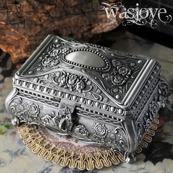 size l european vintage jewelry box rose flower carved metal art craft home decoration make up organizer gift storage bins
size l european vintage jewelry box rose flower carved metal art craft home decoration make up organizer gift storage bins