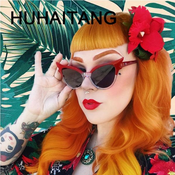huhaitang new fashion cat eye sunglasses women vintage jade antlers frame sun glasses for men, White;black
huhaitang new fashion cat eye sunglasses women vintage jade antlers frame sun glasses for men, White;black