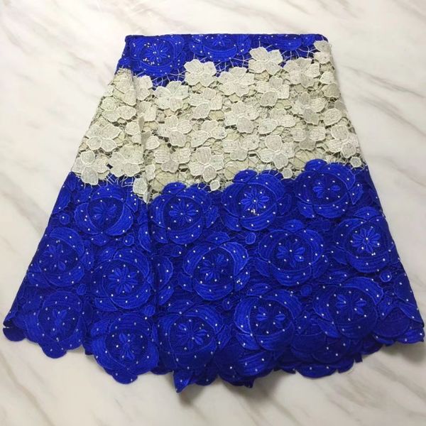 5yards/pc fashionable royal blue and beige water soluble african lace fabric with rhinestone french cord lace for dress bw2-2, Black;white
5yards/pc fashionable royal blue and beige water soluble african lace fabric with rhinestone french cord lace for dress bw2-2, Black;white